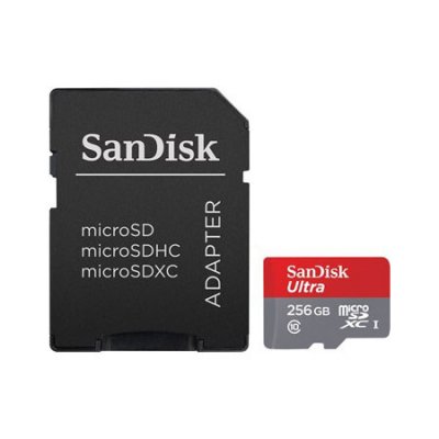     256Gb - SanDisk - Micro Secure Digital XC Class 10 UHS-I SDSQUNI-256G-GN6MA  