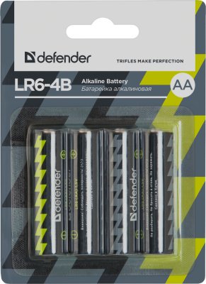    AA - Defender Alkaline LR6-4B (4 ) 56012