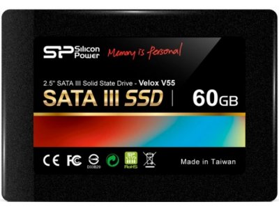     SSD 2.5" 60 Gb Silicon Power SATA III V55 (R556/W465MB/s) (SP060GBSS3V55S25
