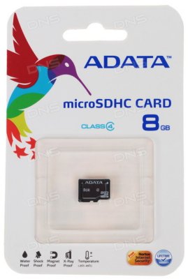     ADATA microSDHC 8  [AUSDH8GCL4-R]