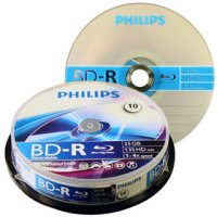    Blu-Ray BD-R 25Gb PHILIPS 4x 10 ., Cake Box, Printable