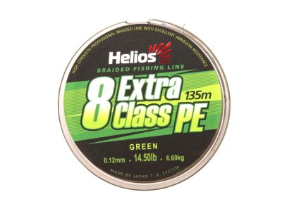     Helios Extra Class 8 PE Braid 0.12mm 135m Green HS-8PEG-12/135 G