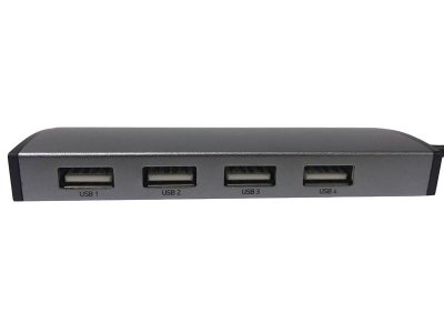    USB Digma 4 Ports USB 2.0 Silver HUB-4U2.0-UC-DS