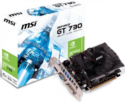    MSI GeForce GT 730 700Mhz PCI-E 2.0 2048Mb 1000Mhz 128 bit DVI HDMI HDCP N730-2GD3V2
