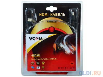    VCOM HDMI 19M/M ver:1.4-3D, 5m,  , 2  (VHD6020D-5MB) Blister