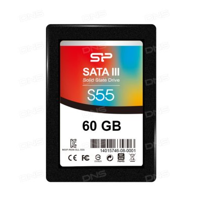     SSD 2.5" 60 Gb Silicon Power SATA III S55 (R556/W465MB/s) (SP060GBSS3S55S25