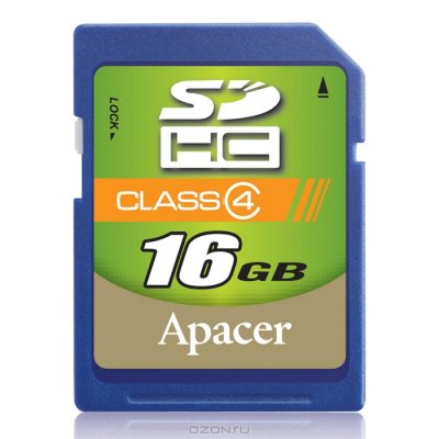  Apacer AP16GSDHC4-R   16GB Secure Digital Card SDHC Class 4