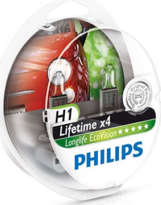       Philips H1 12V- 55W (P14,5s) (  ) LongLife Eco