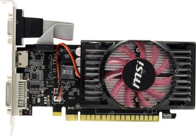    MSI nVidia GeForce GT 710 PCI-E 1024Mb 64bit DDR3 954/1600 DVIx1/HDMIx1/CRTx1/HDCP (GT 71