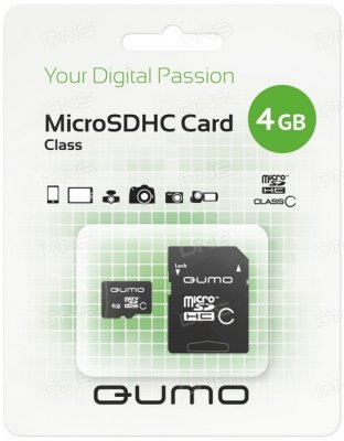   - microSDHC 4  QUMO , Class 10 ( QM4GCR-MSD10-FD-GRN ) + USB  FUNDROID 