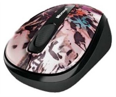      Microsoft Wireless Mobile Mouse 3500 Artist Edition Dana McClure Grey-Bl
