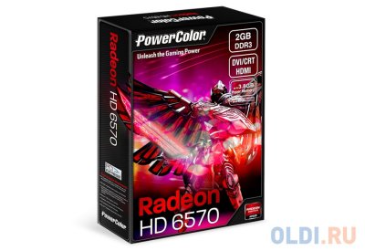    2Gb (PCI-E) PowerColor AX6570 2GBK3-HE (HD6570, GDDR3, 128 bit, HDCP, DVI, HDMI, Retail)
