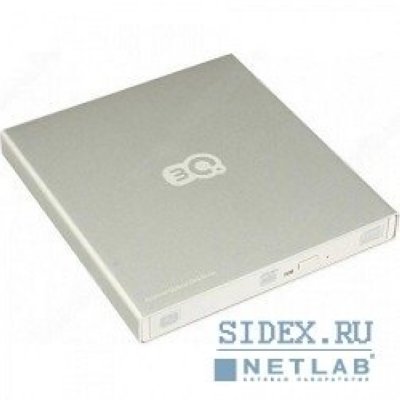     3Q Lite DVD RW Slim External (3QODD-T105-ES08), USB 2.0, Silver (Retail)