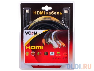    VCOM HDMI 19M/M ver:1.4-3D, 10m,  , 2  (VHD6020D-10MB) Blister